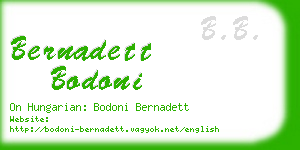 bernadett bodoni business card